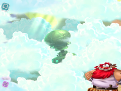 Sea of Serendipity covered in clouds, still locked, in Rayman Adventures.