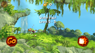 The start of the level Water Falls!.
