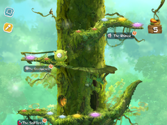 The sacred tree scene in the early build of the game