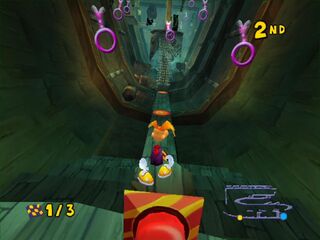 Purple Lums in the GameCube version of Rayman Arena.
