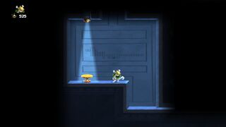 This zone is the beginning of the second section, and a diagram of the whole level is shown on the wall.