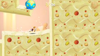 Beware of the blue mushrooms..., the third level in Rayman Fiesta Run.