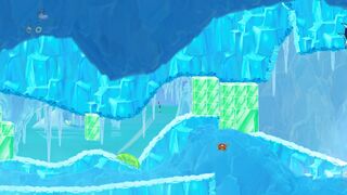 The players will have to break through the green blocks of ice.