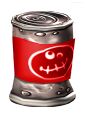 The red Heavy Metal Fist can.