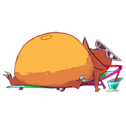 An unused orange Al Tranquilo, from the Rayman Origins game files.