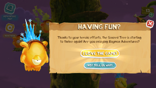 Once an Incrediball family is complete, the game will ask the player to rate it.