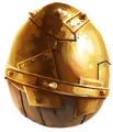 A gold surprise egg.