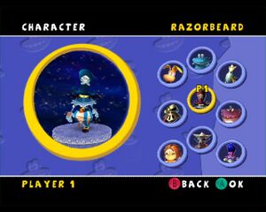 The second alternate skin for Razorbeard in the Gamecube version of Rayman Arena.