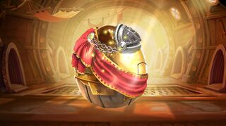 A gold Surprise Castle Egg ready for hatching.