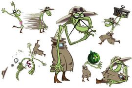 Artwork of some Livingstones from Rayman Origins.