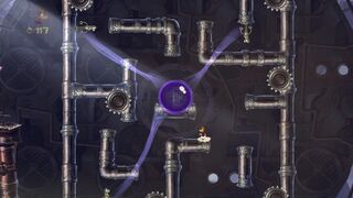 The robots are on the rotating pipes.