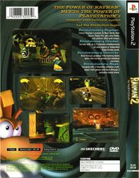The back cover of the North American version of Rayman Revolution.