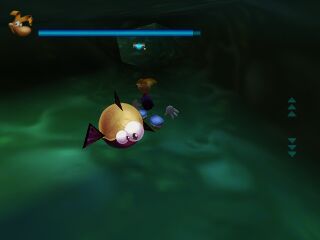 Graphical enhancements include strange species of fish, which also appear in Rayman Revolution.