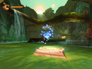 The Suns shining down upon the Fairy Glade in Rayman 2.