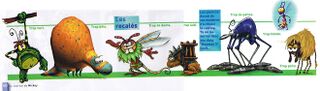The Snoot next to several other unused creatures from Rayman 3.