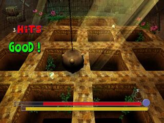 When the player makes 3 hit combos, the word "Good!" appears.