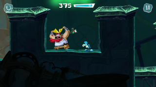 The Captain as he appears at the end of the levels in the game.