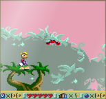 The bat freed from a cage in the web demo of the game