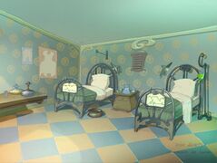Official artwork of Cookie's room in the asylum