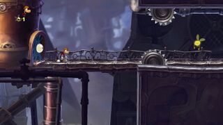 Buzzsaws attached to rails in Mecha No Mistake!.