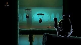 Rayman confronting Spy Toads.