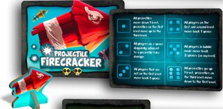 The Firecracker token and projectile card