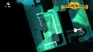 Rotating the screen rotates the entire level.