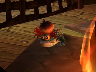 Bégoniax accidentally transformed herself into a toad with her own love potion in Rayman 3.
