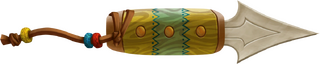Detailed view of a vertical knife from Back to Origins