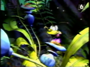Flips in a cinematic with pink shoes.