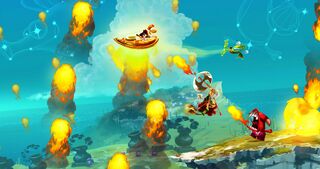 Constellation of a winged pig, as seen in Rayman Legends.