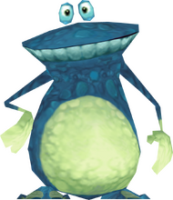 Globox in his original skin in Rayman M.