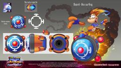 Artwork of Rayman using the Rocket Ride ability