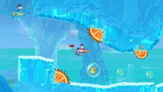 Spiky oranges are harmful if the heroes make contact with them.